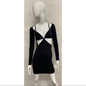 🆕🖤NWT! Dolls Kill / I Heart x Iron Fist Cut Out Black Bodycon Dress Sz Small🖤